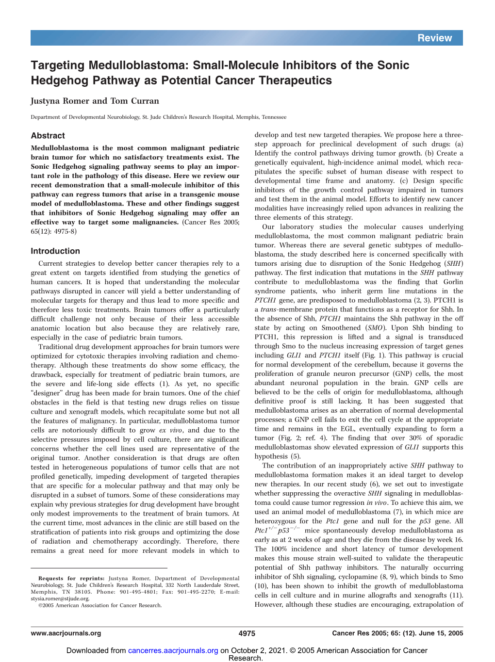 Small-Molecule Inhibitors of the Sonic Hedgehog Pathway As Potential Cancer Therapeutics