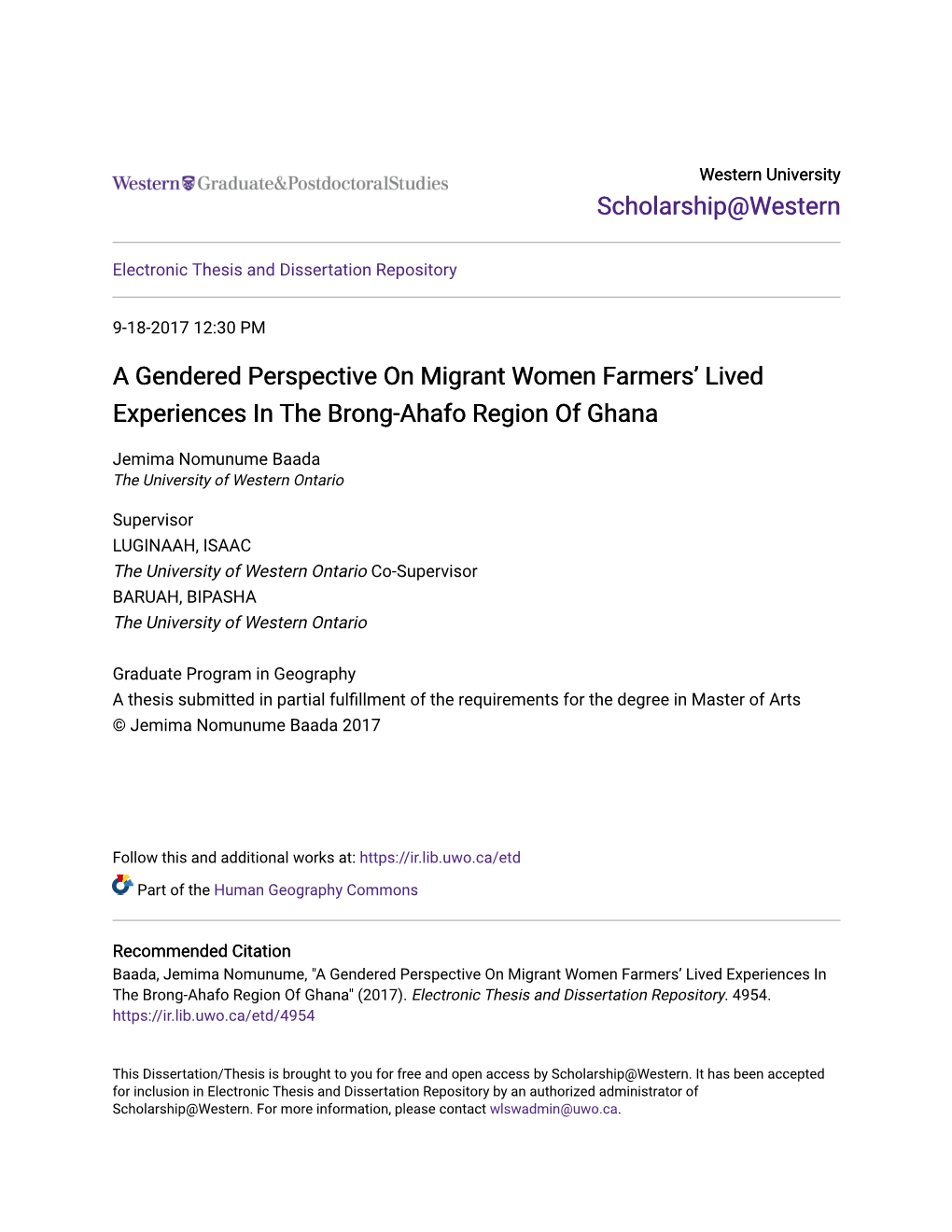 A Gendered Perspective on Migrant Women Farmers' Lived