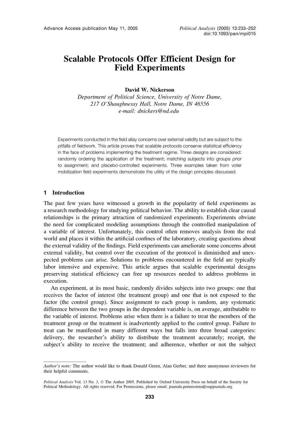 Scalable Protocols Offer Efficient Design for Field Experiments