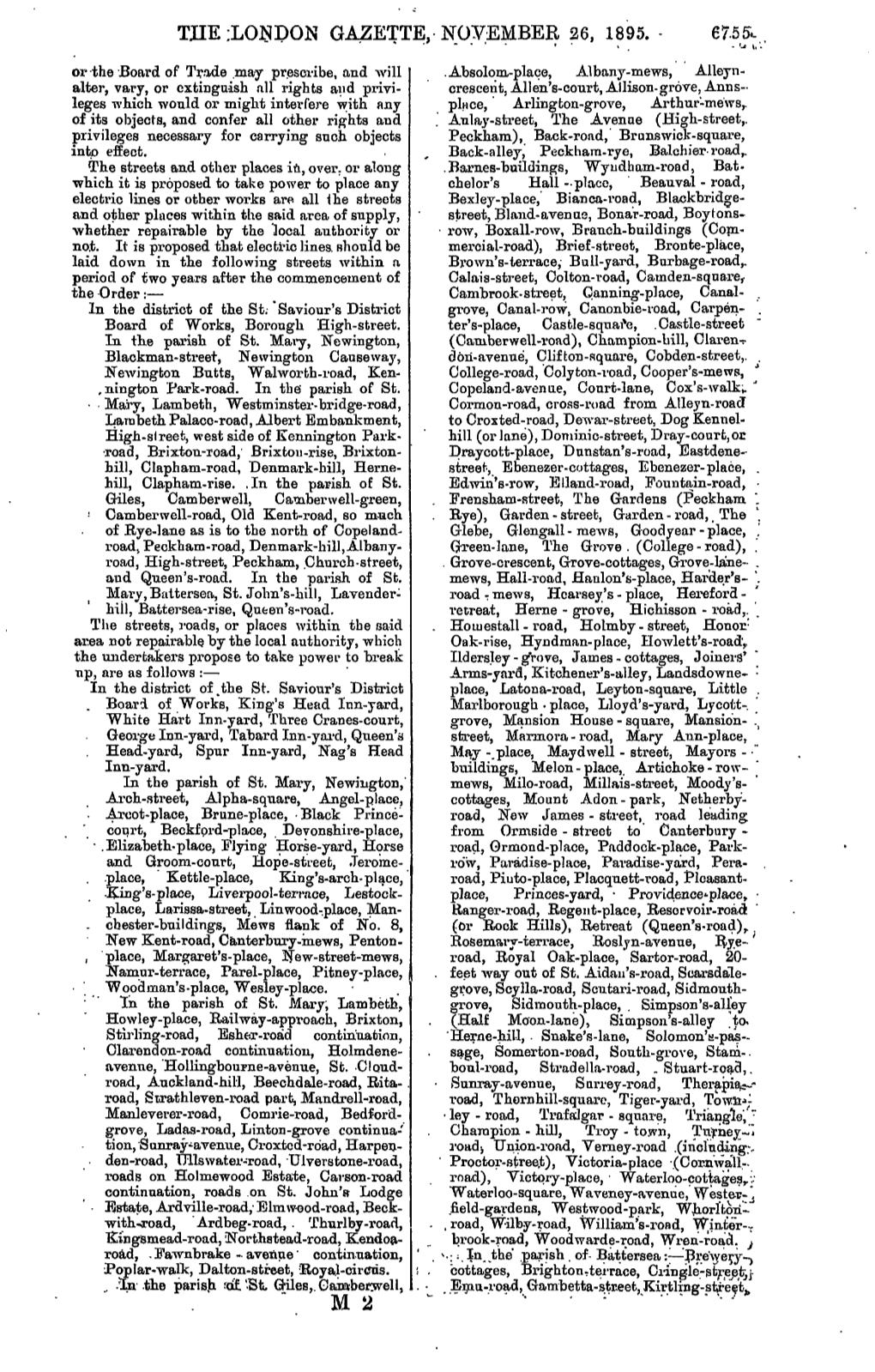 The ;London Gazette,-November 26, 1895. 67.55