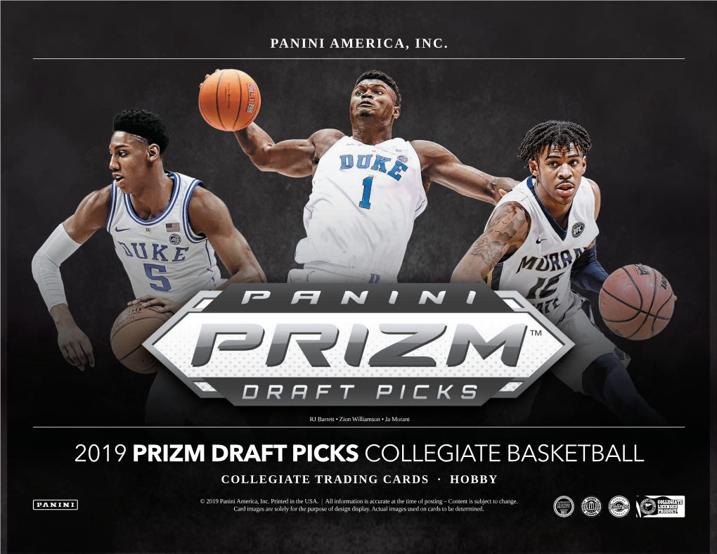 2019 Prizm Draft Picks Collegiate Basketball Collegiate Trading Cards · Hobby