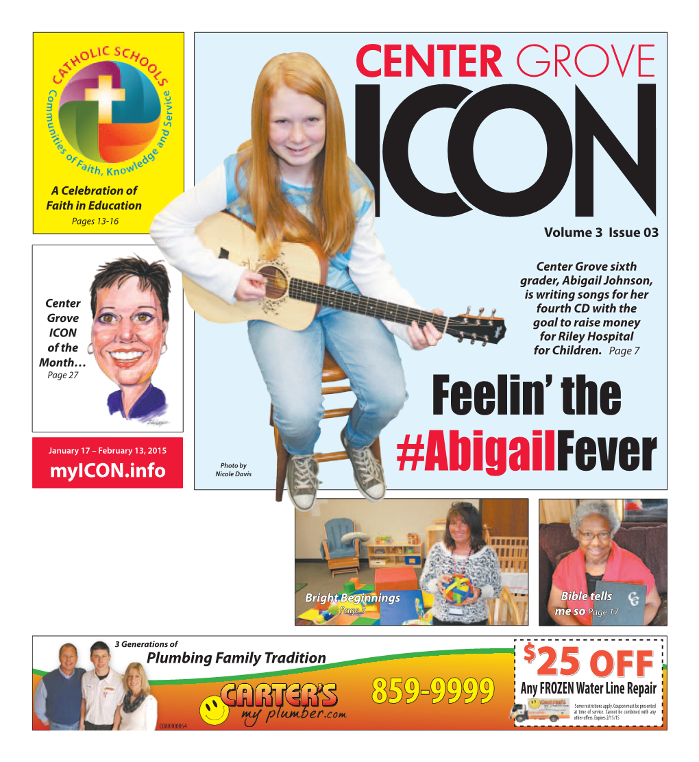 Abigail Johnson, Is Writing Songs for Her Center Fourth CD with the Grove Goal to Raise Money ICON for Riley Hospital of the for Children