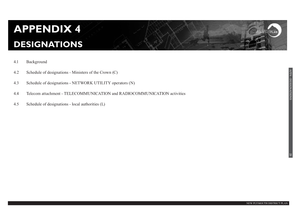 Appendix 4: Designations