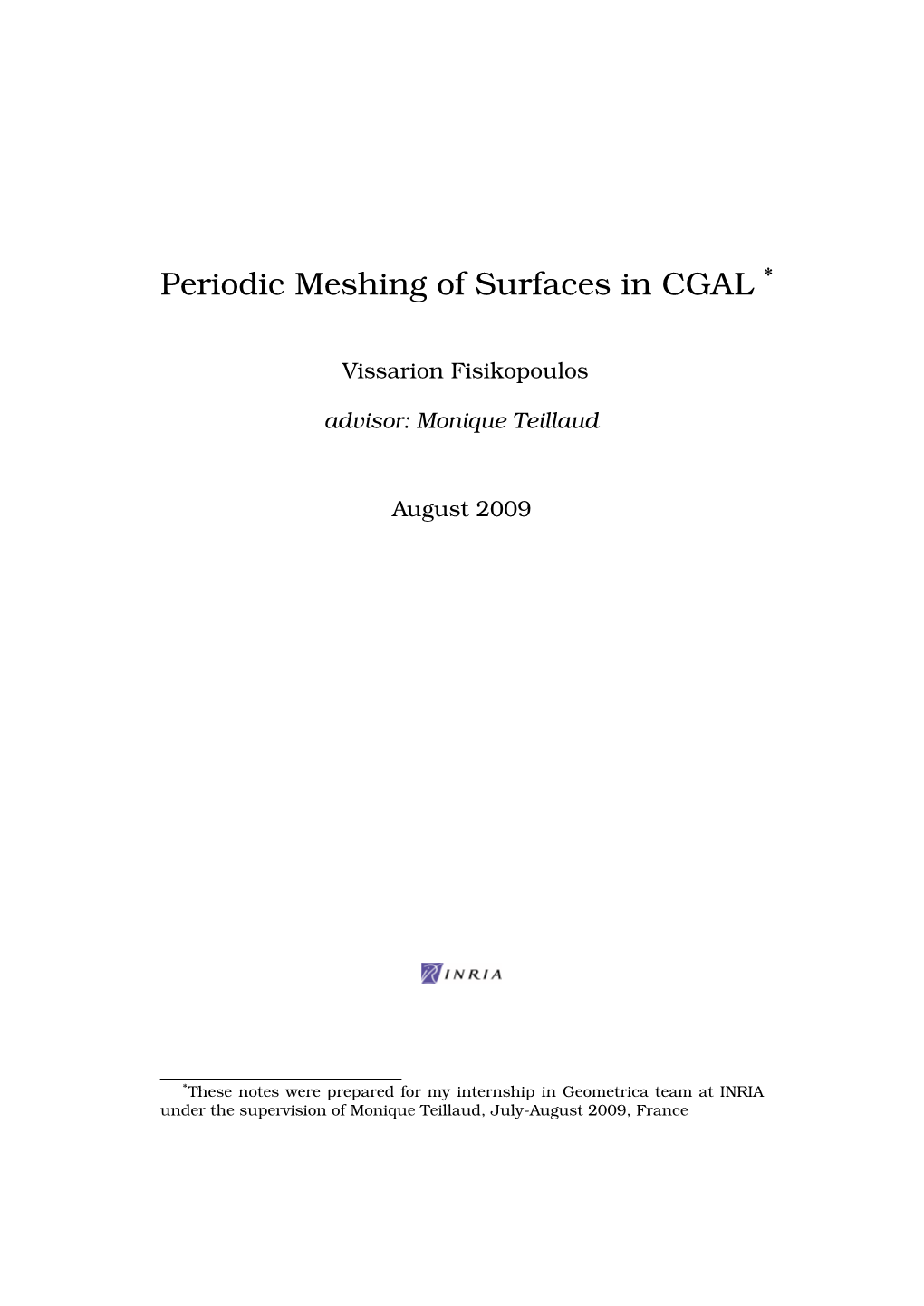 Periodic Meshing of Surfaces in CGAL *