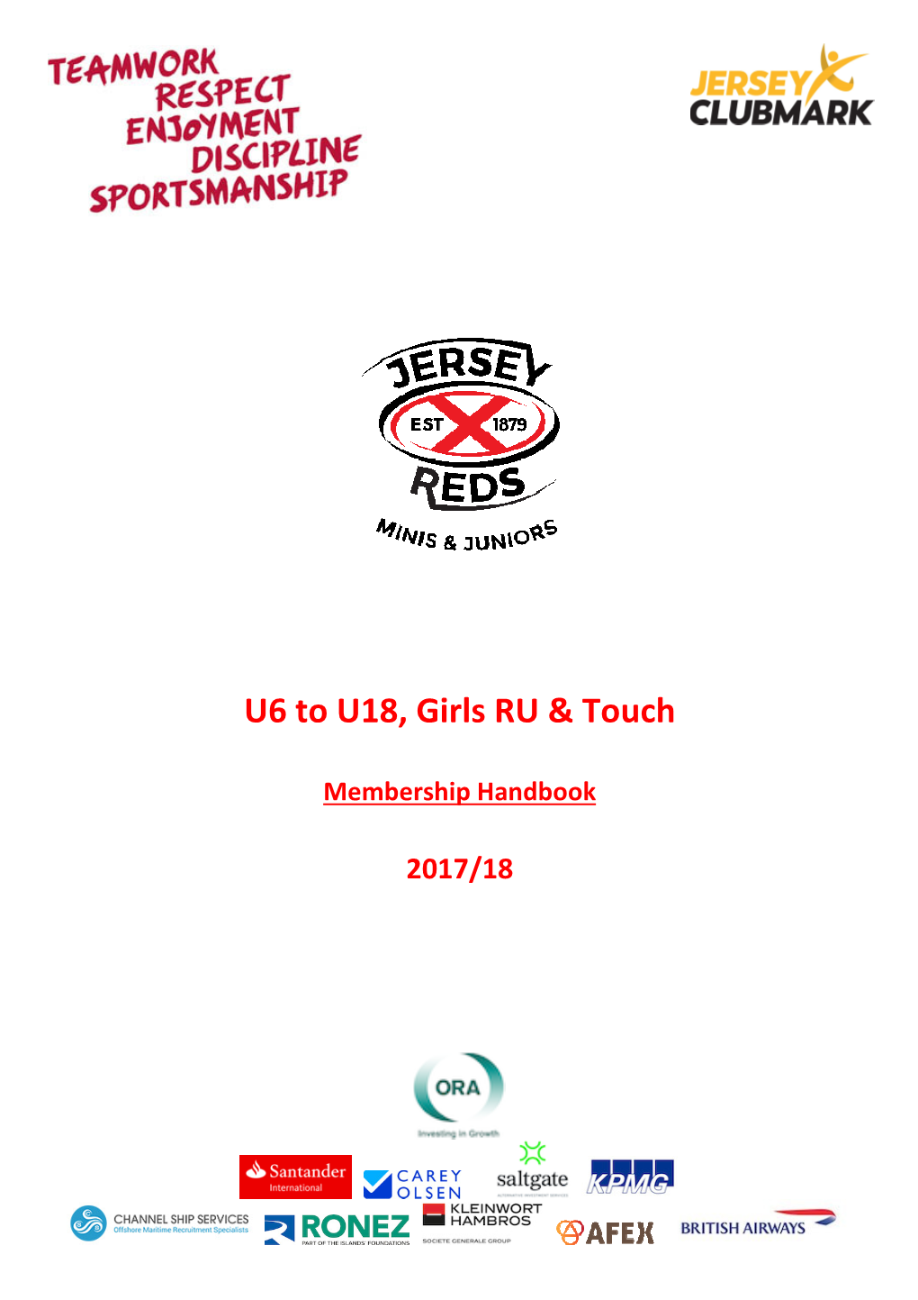 U6 to U18, Girls RU & Touch