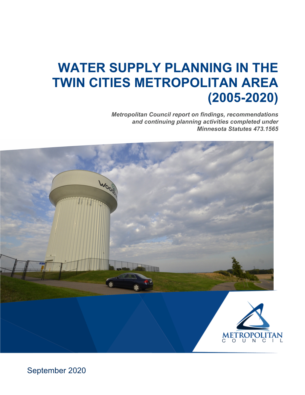 Water Supply Planning in the Twin Cities Metropolitan Area (2005-2020)