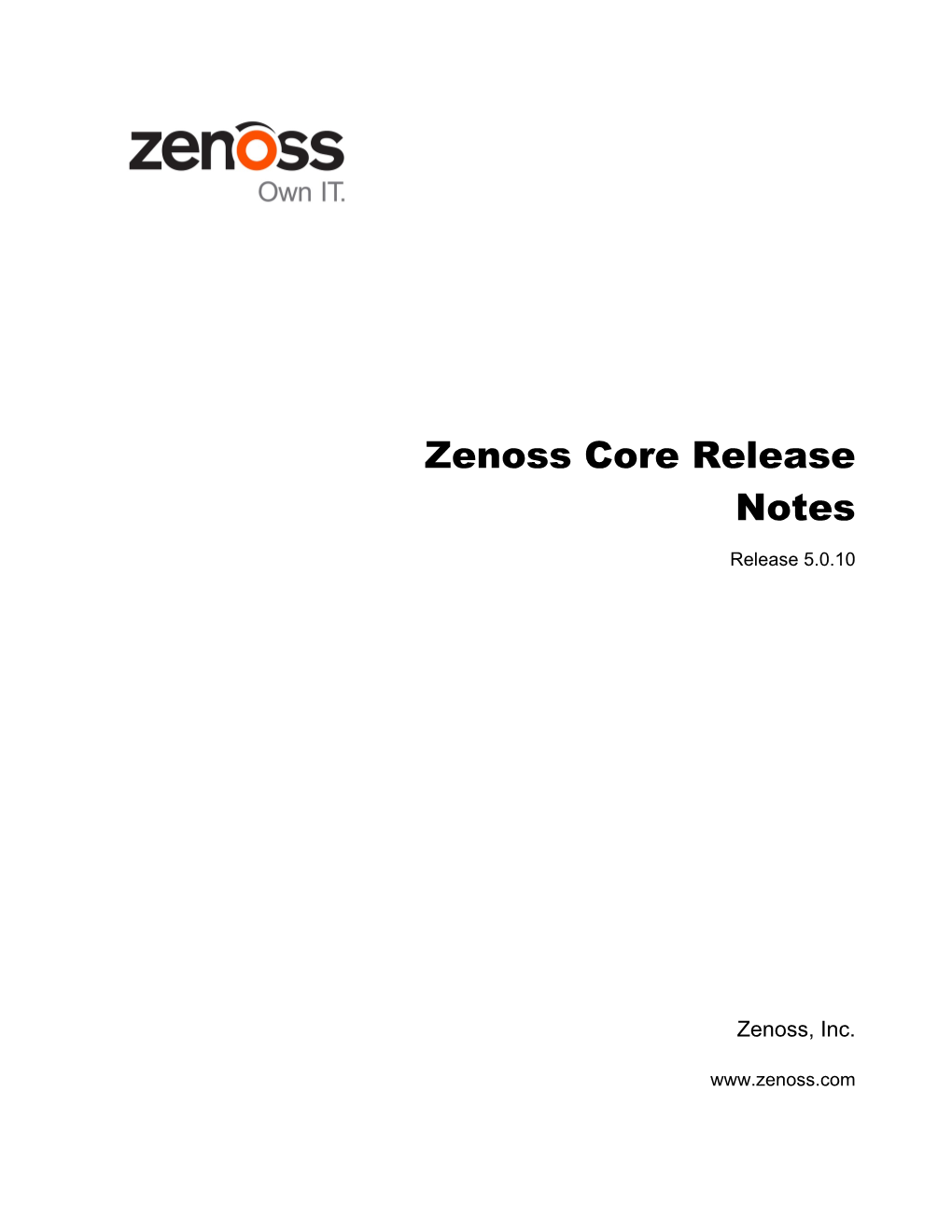 Zenoss Core Release Notes