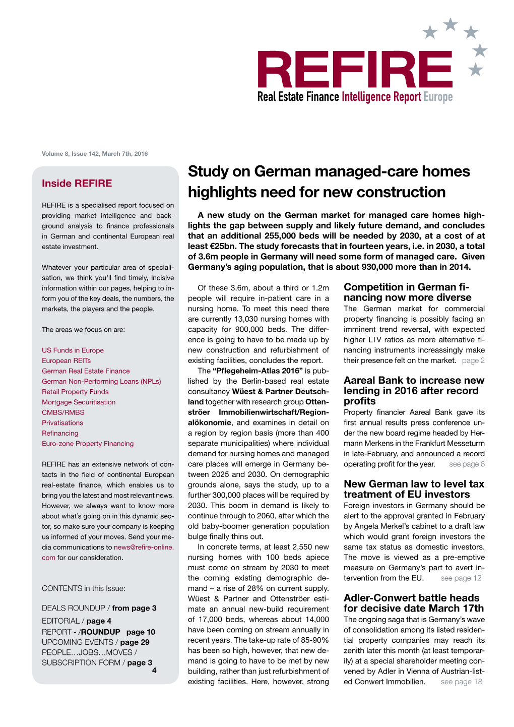 Study on German Managed-Care Homes Highlights Need for New Construction