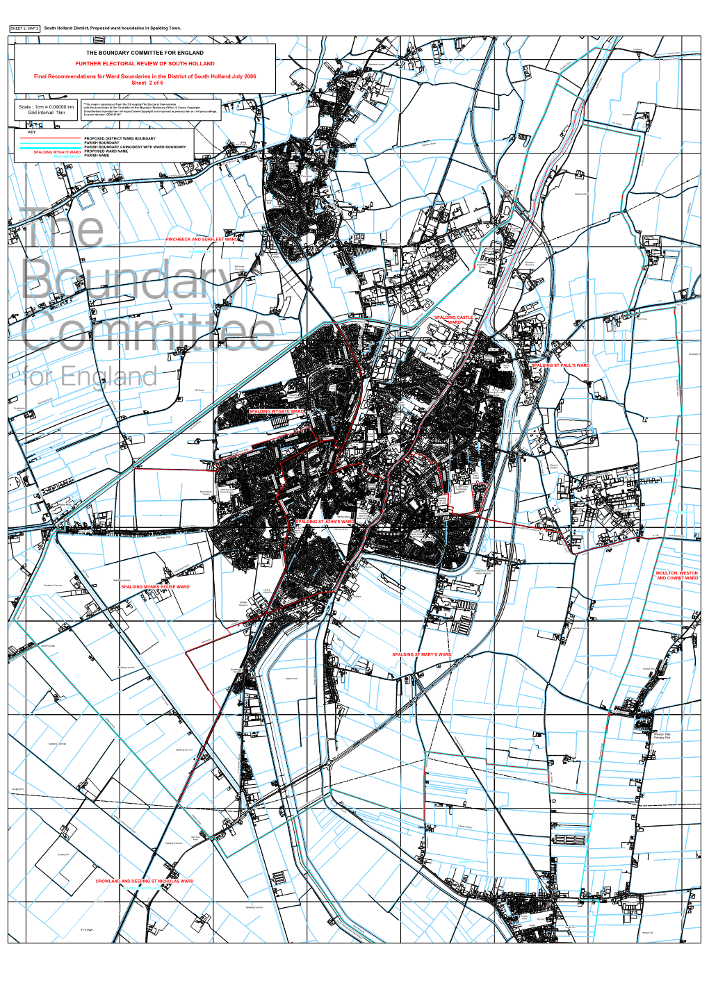 THE BOUNDARY COMMITTEE for ENGLAND FURTHER ELECTORAL REVIEW of SOUTH HOLLAND Final Recommendations for Ward Boundaries in the Di