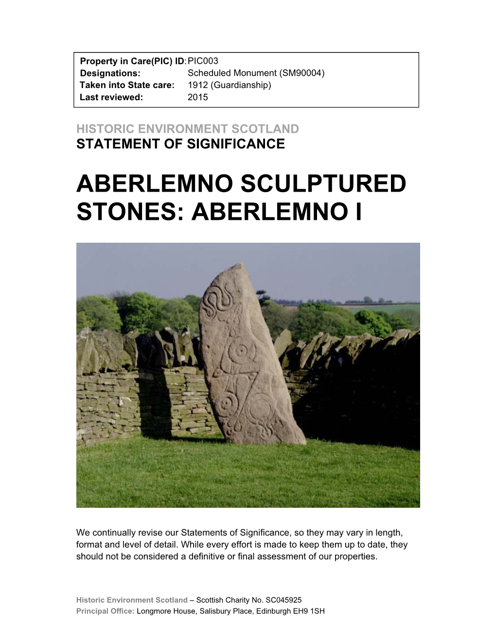 Aberlemno Sculptured Stones: Aberlemno I