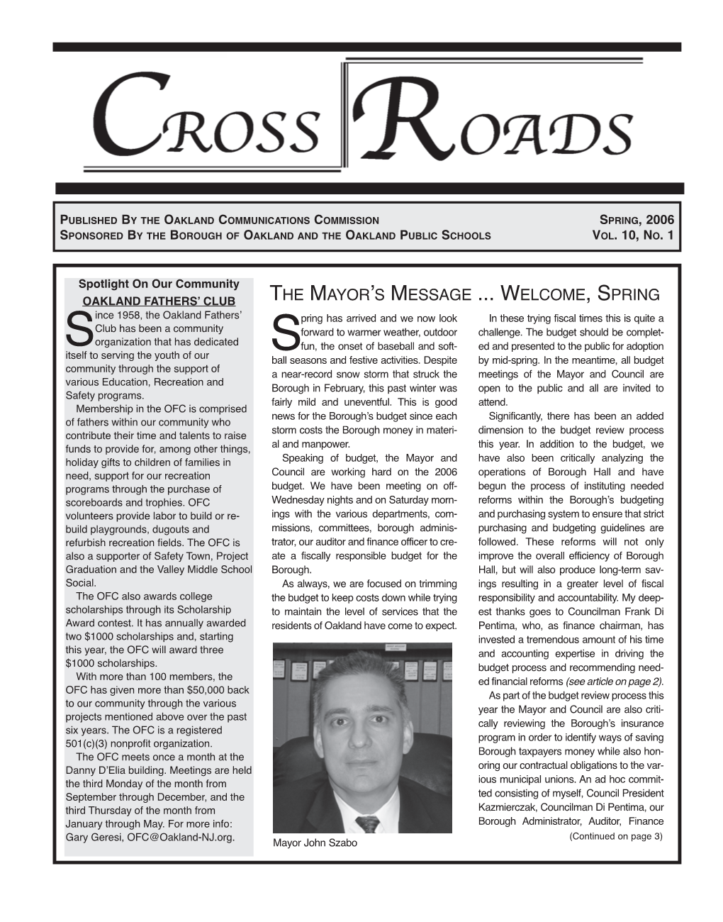 Spring 2006 CROSSROADS