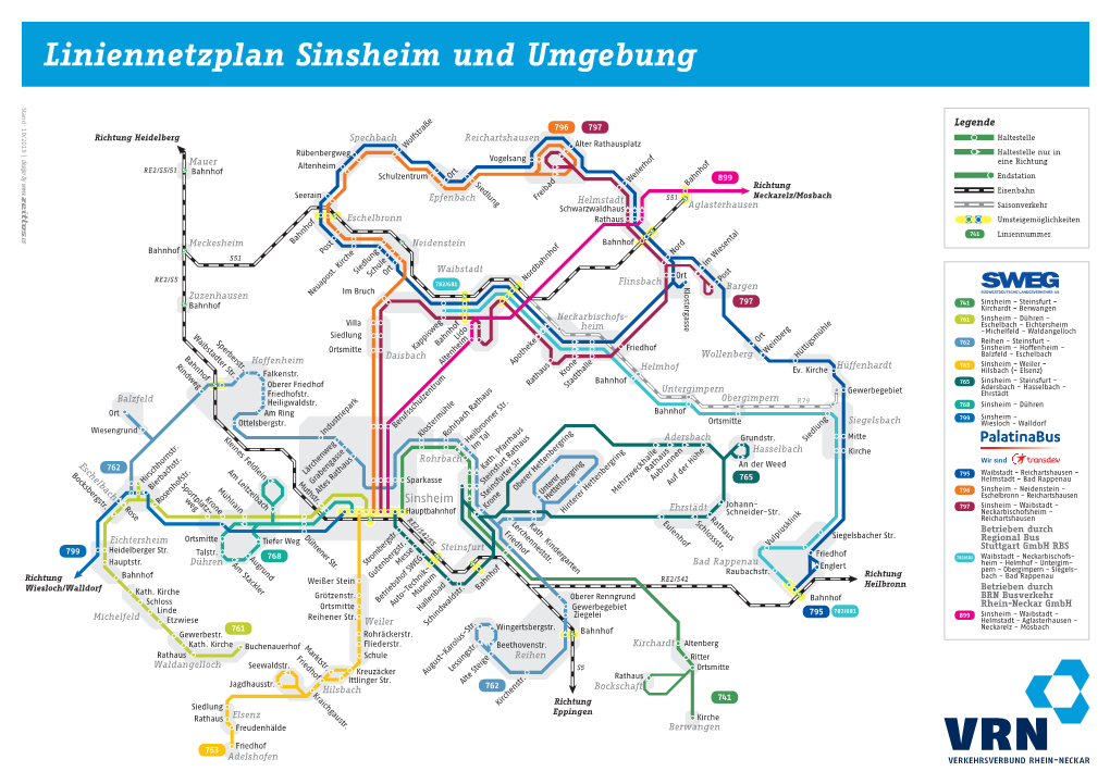 Liniennetzplan Sinsheim Und Umgebung Stand: 10/2019 |