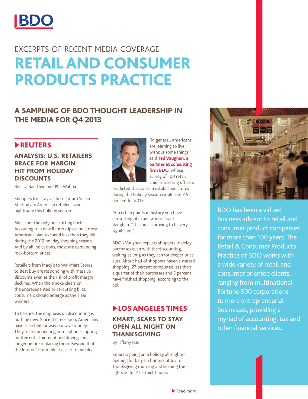Retail and Consumer Products Practice