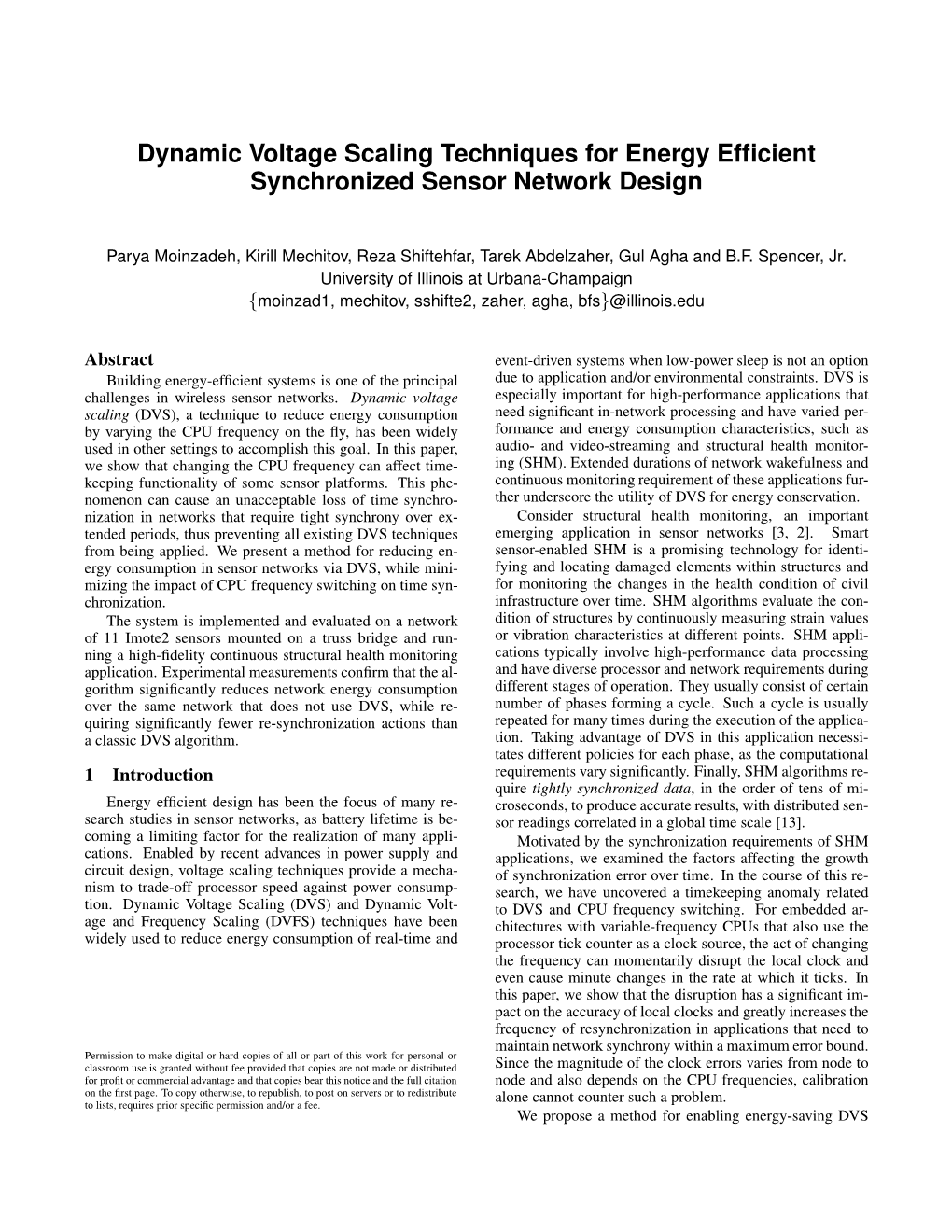 Dynamic Voltage Scaling Techniques for Energy Efficient Synchronized