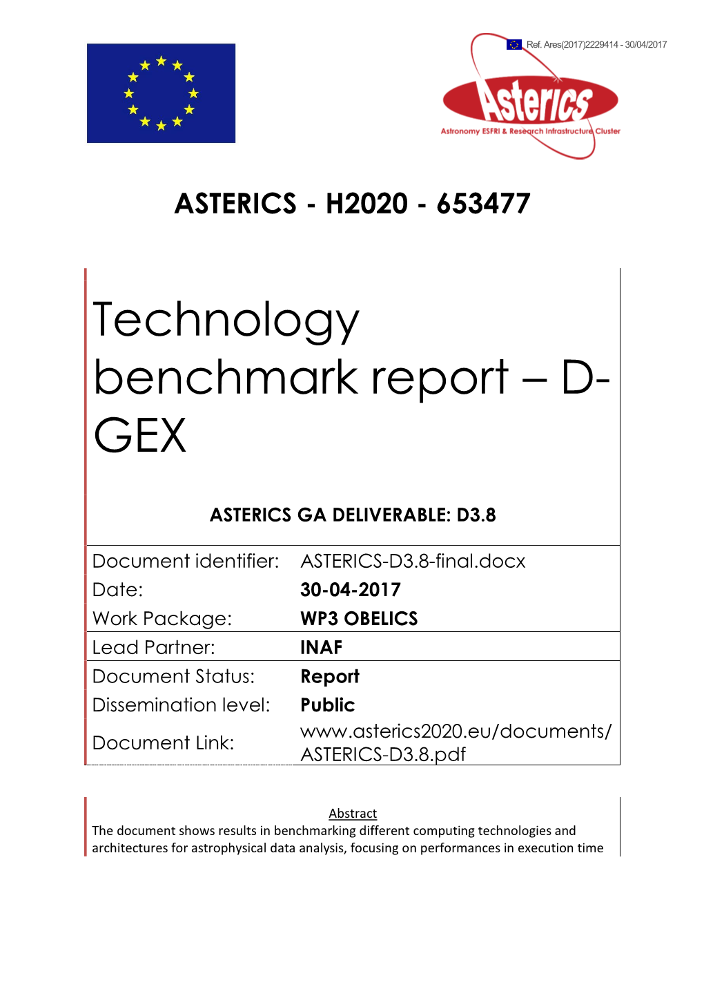 Technology Benchmark Report (D-GEX, Mid-Term)