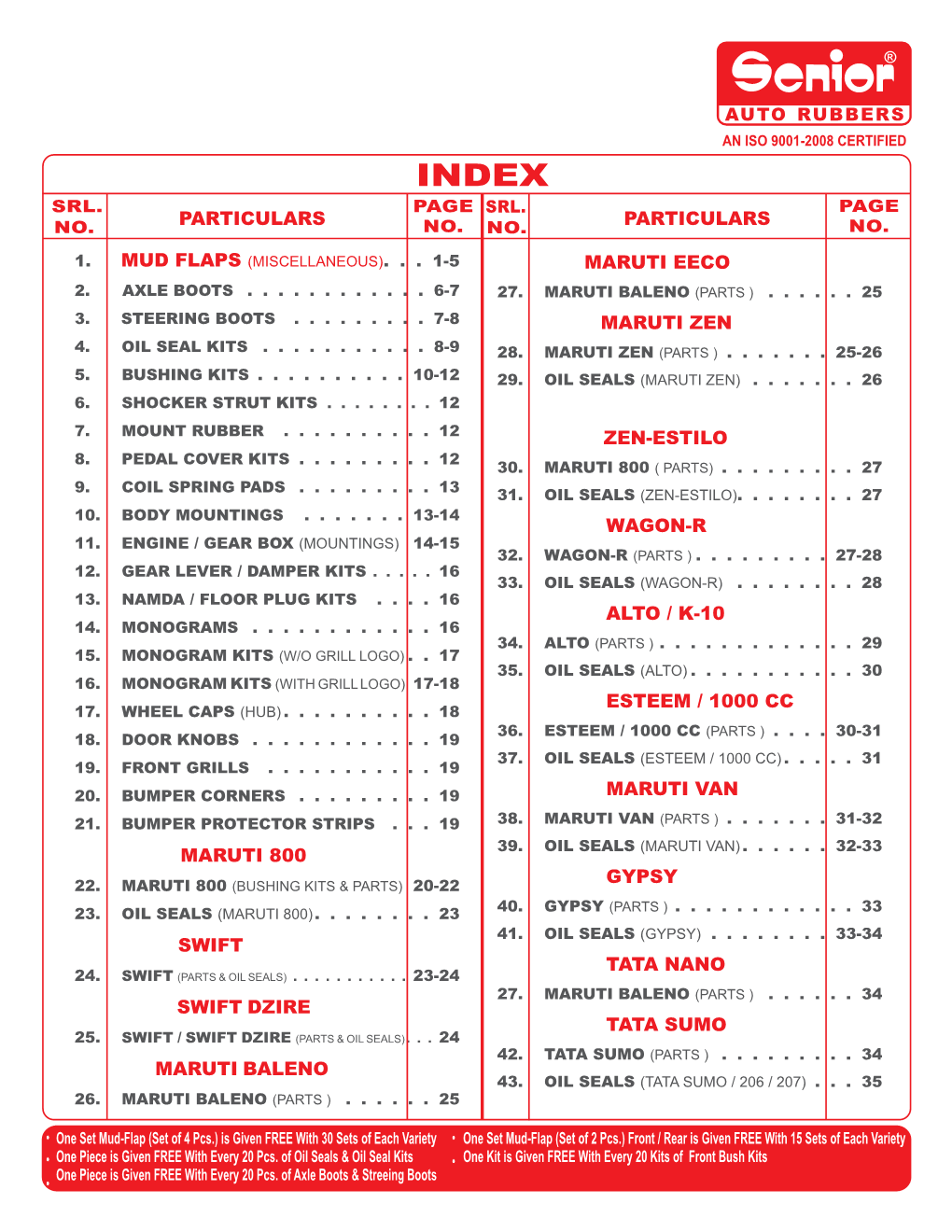 SENIOR 4 WH. List 15Th Septebmer 2012