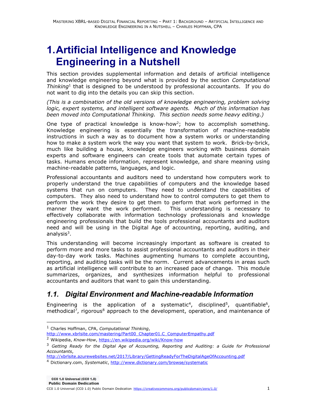 Artificial Intelligence and Knowledge Engineering in a Nutshell – Charles Hoffman, Cpa