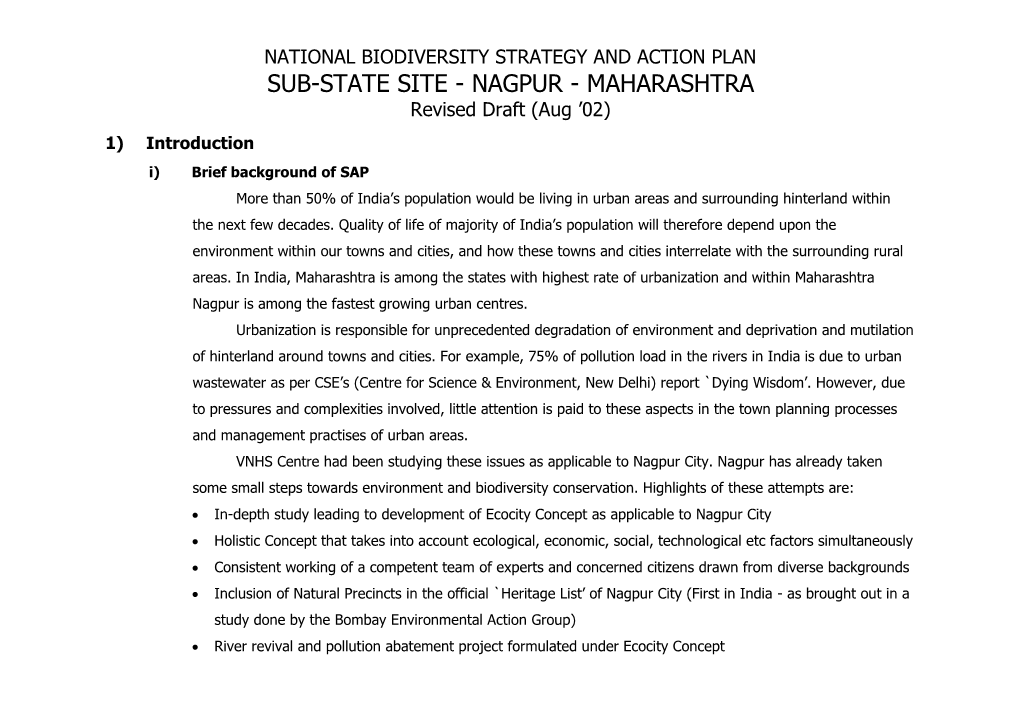 National Biodiversity Strategy and Action Plan