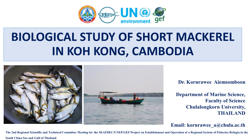 Biological Study of Short Mackerel in Koh Kong, Cambodia