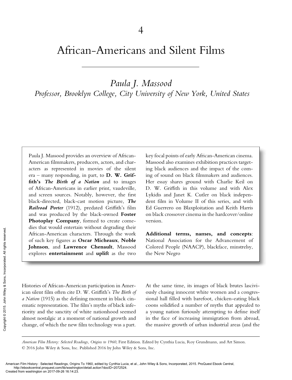 African-Americans and Silent Films