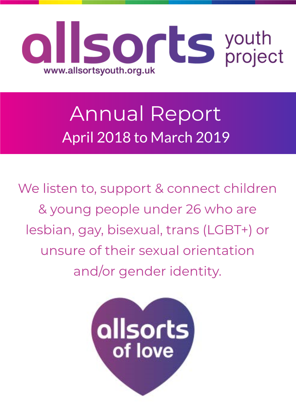 Allsorts Youth 2019 Annual Report