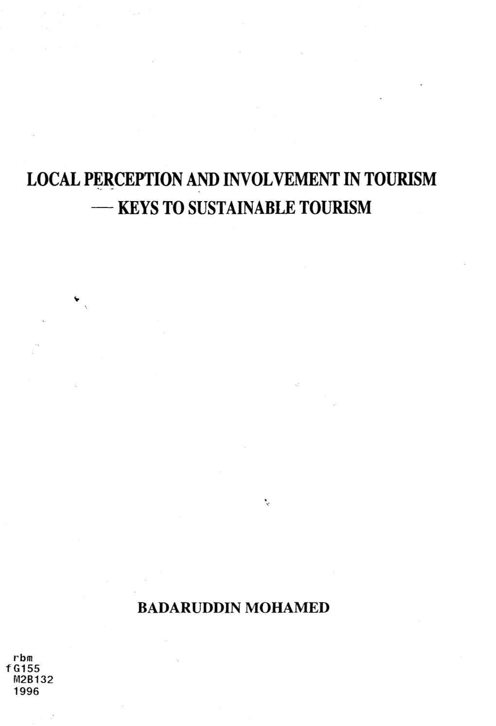 Keys to Sustainable Tourism