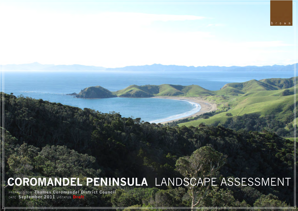 Coromandel Peninsula Landscape Assessment