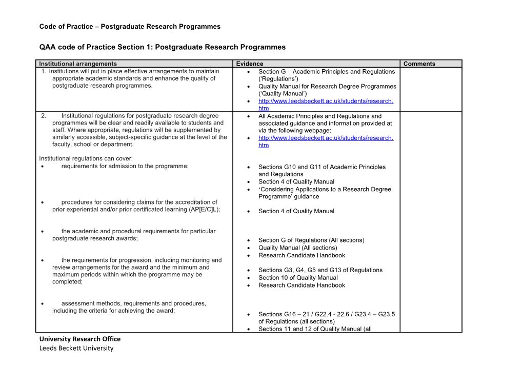 Code of Practice Career Education, Information and Guidance