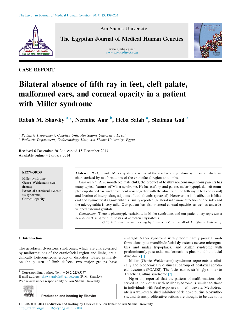 Bilateral Absence of Fifth Ray in Feet, Cleft