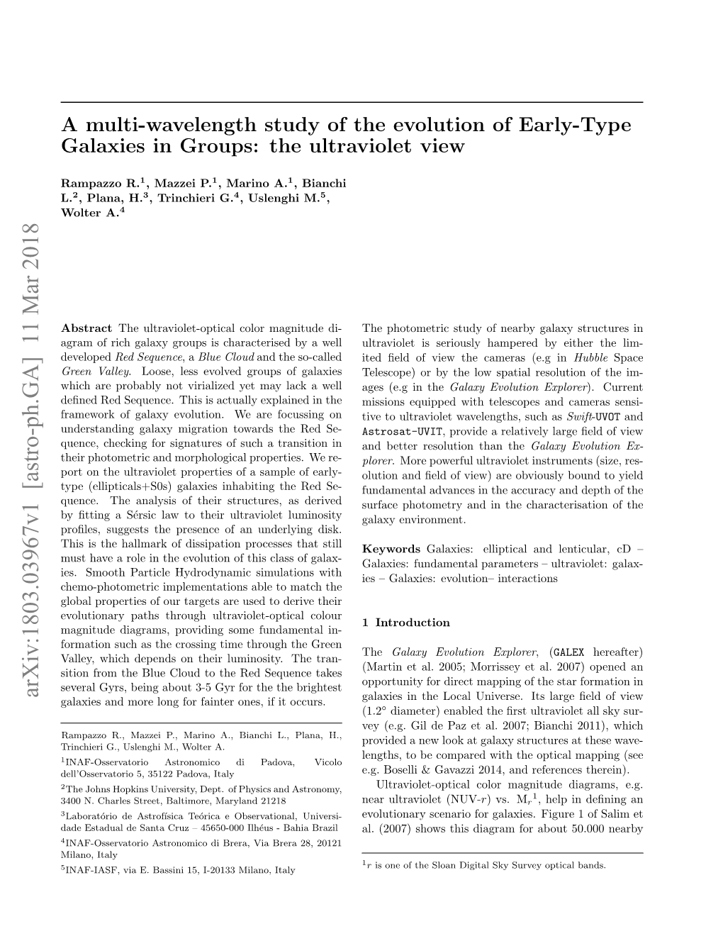 A Multi-Wavelength Study of the Evolution of Early-Type Galaxies in Groups: the Ultraviolet View