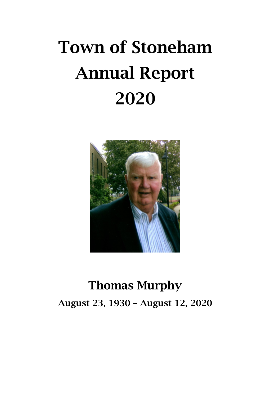 Town of Stoneham Annual Report 2020