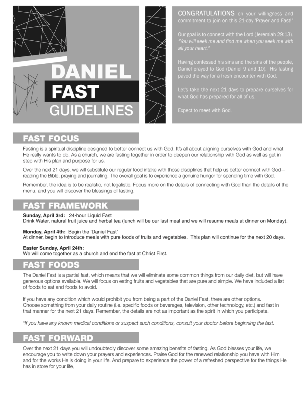 About the Daniel Fast