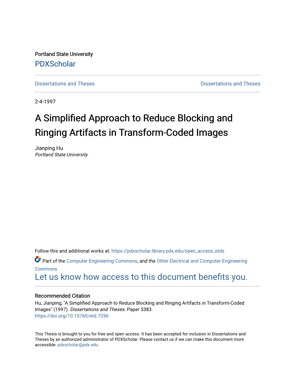 A Simplified Approach to Reduce Blocking and Ringing Artifacts in Transform-Coded Images