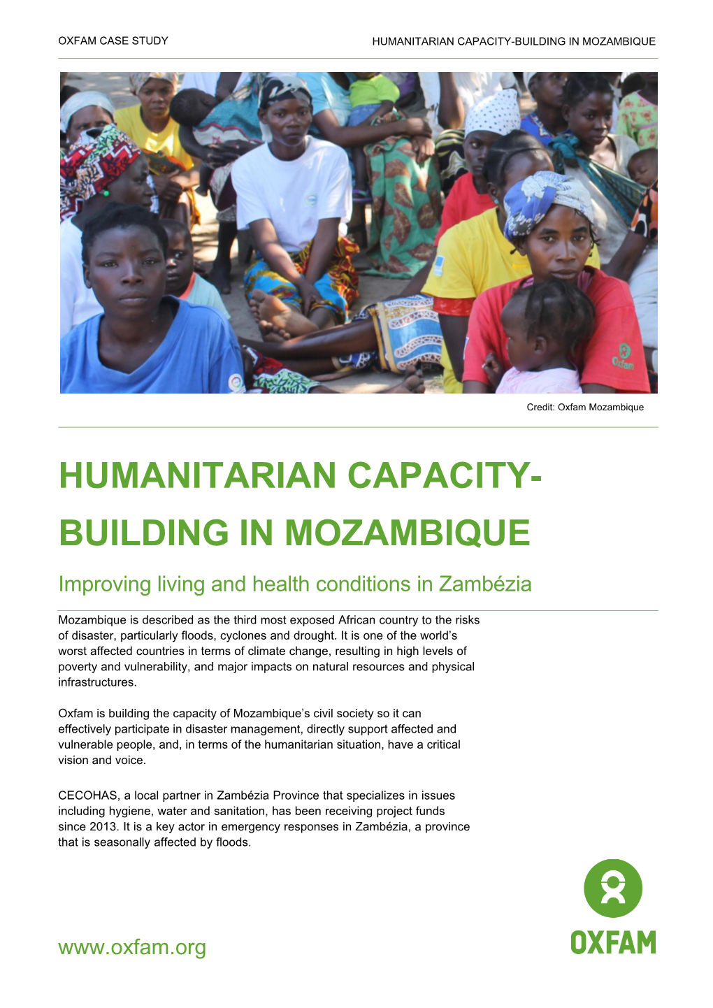 Humanitarian Capacity-Building in Mozambique