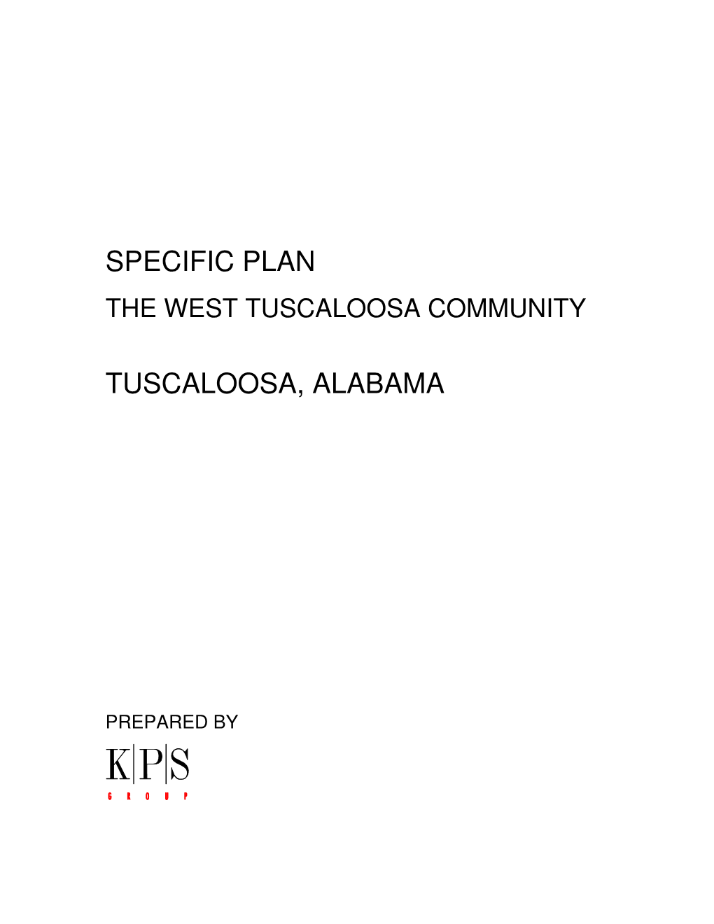Specific Plan Tuscaloosa, Alabama
