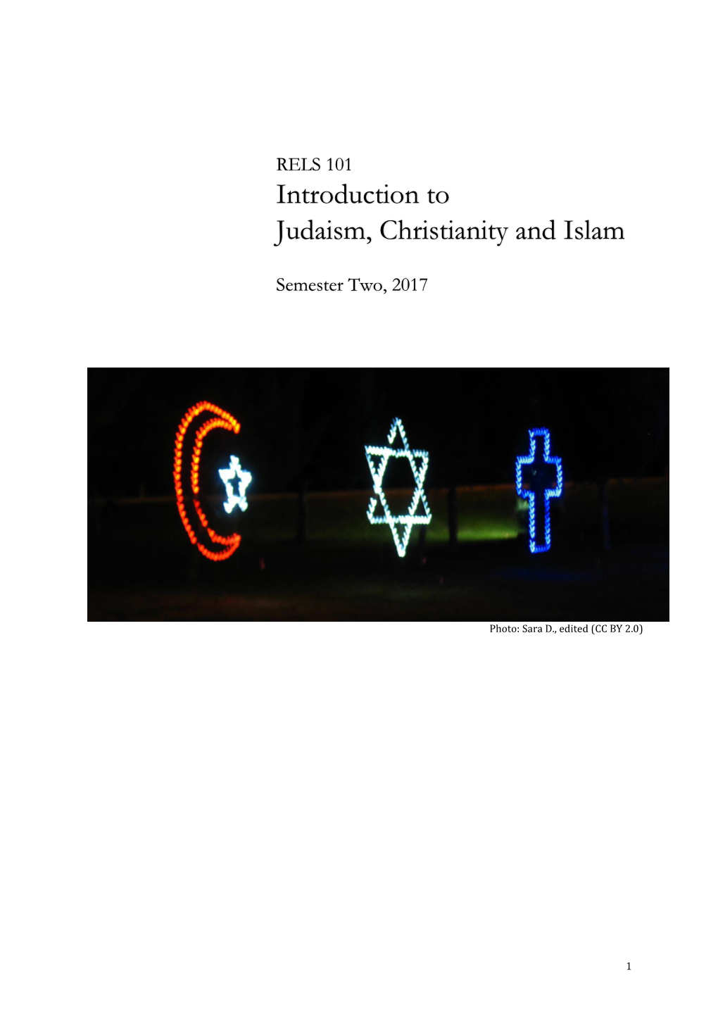 Introduction to Judaism, Christianity and Islam