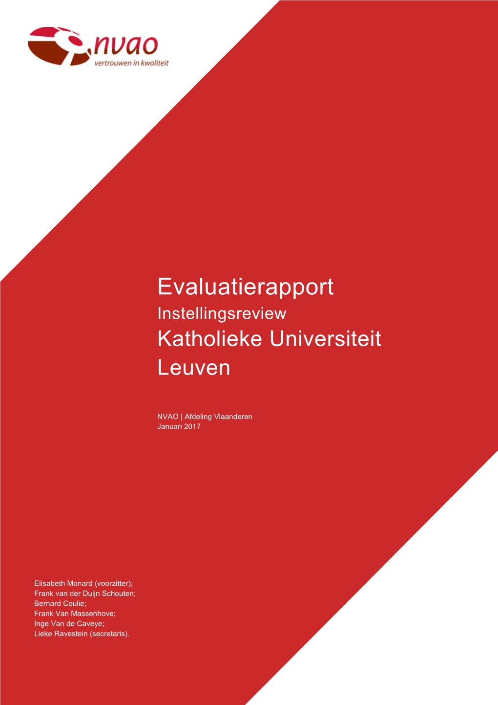 Evaluatierapport Instellingsreview Katholieke Universiteit Leuven