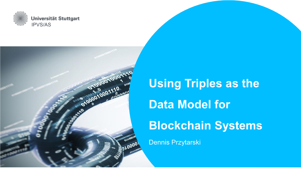 Using Triples As the Data Model for Blockchain Systems