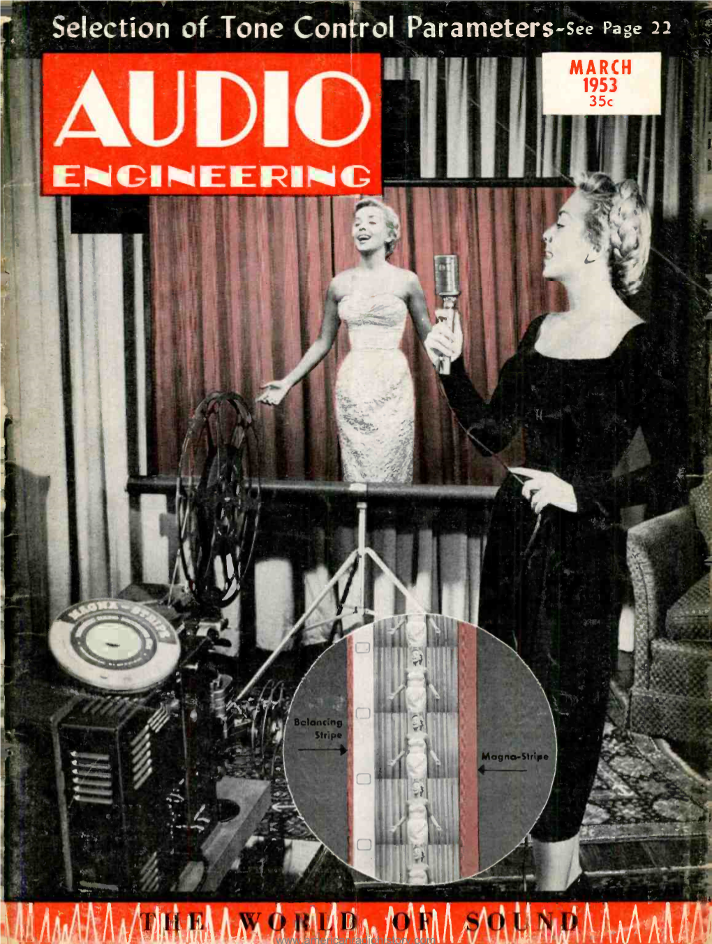 Election of Tone Control Parameters-See Page MAR(H 1953