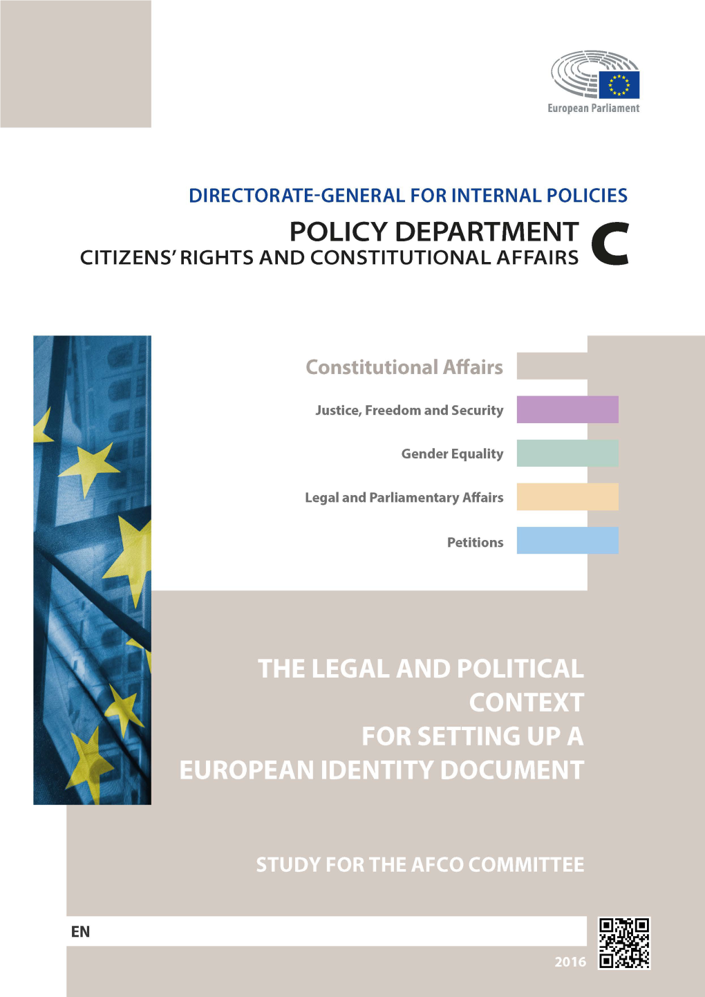 The Legal and Political Context for Setting up a European Identity Document