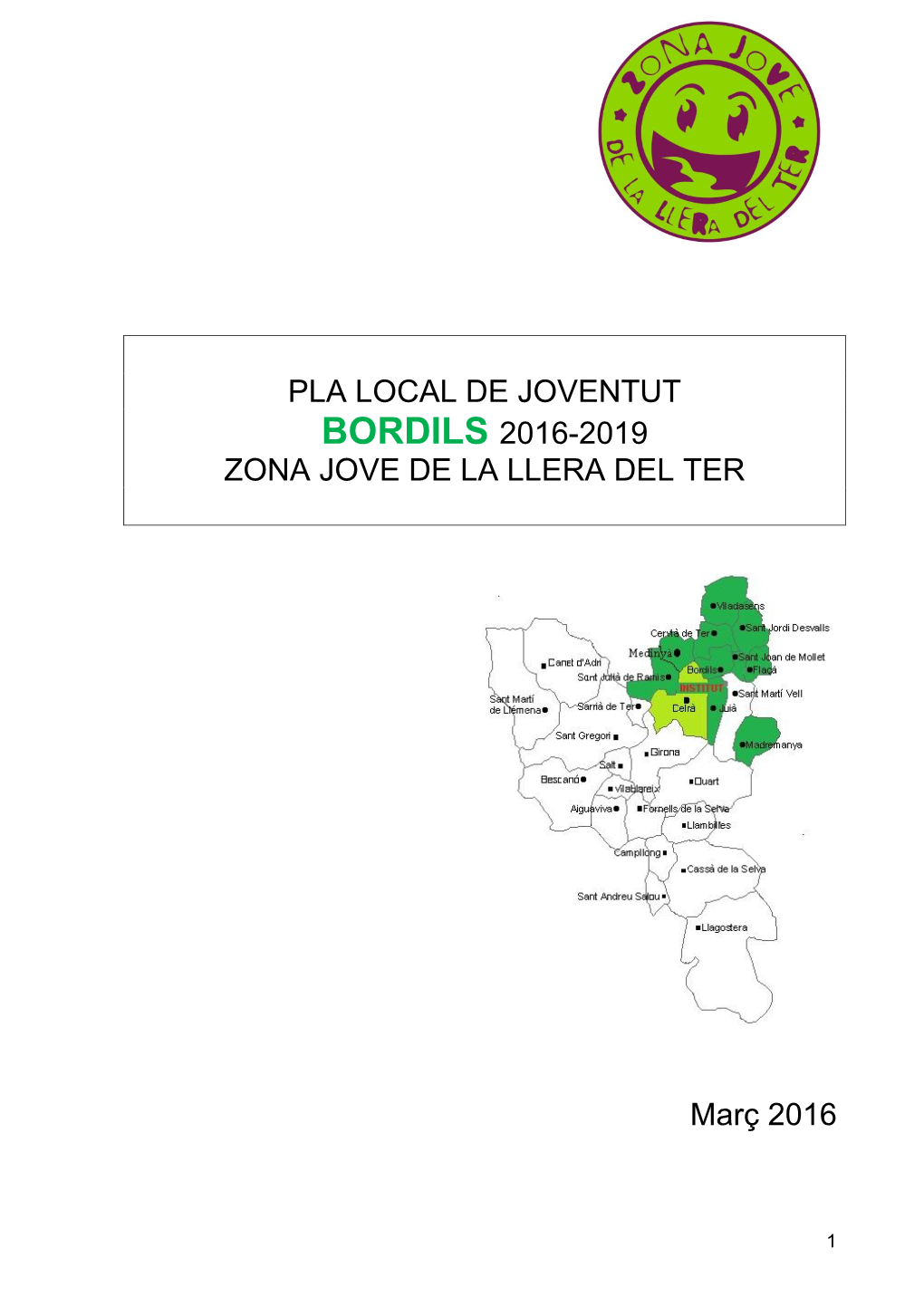 Pla Local De Joventut Bordils 2016-2019 Zona Jove De La Llera Del Ter