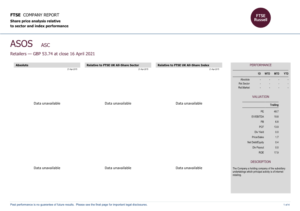 FTSE Factsheet