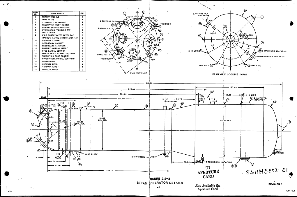 Rev 0 to "Steam Generator Repair Rept."