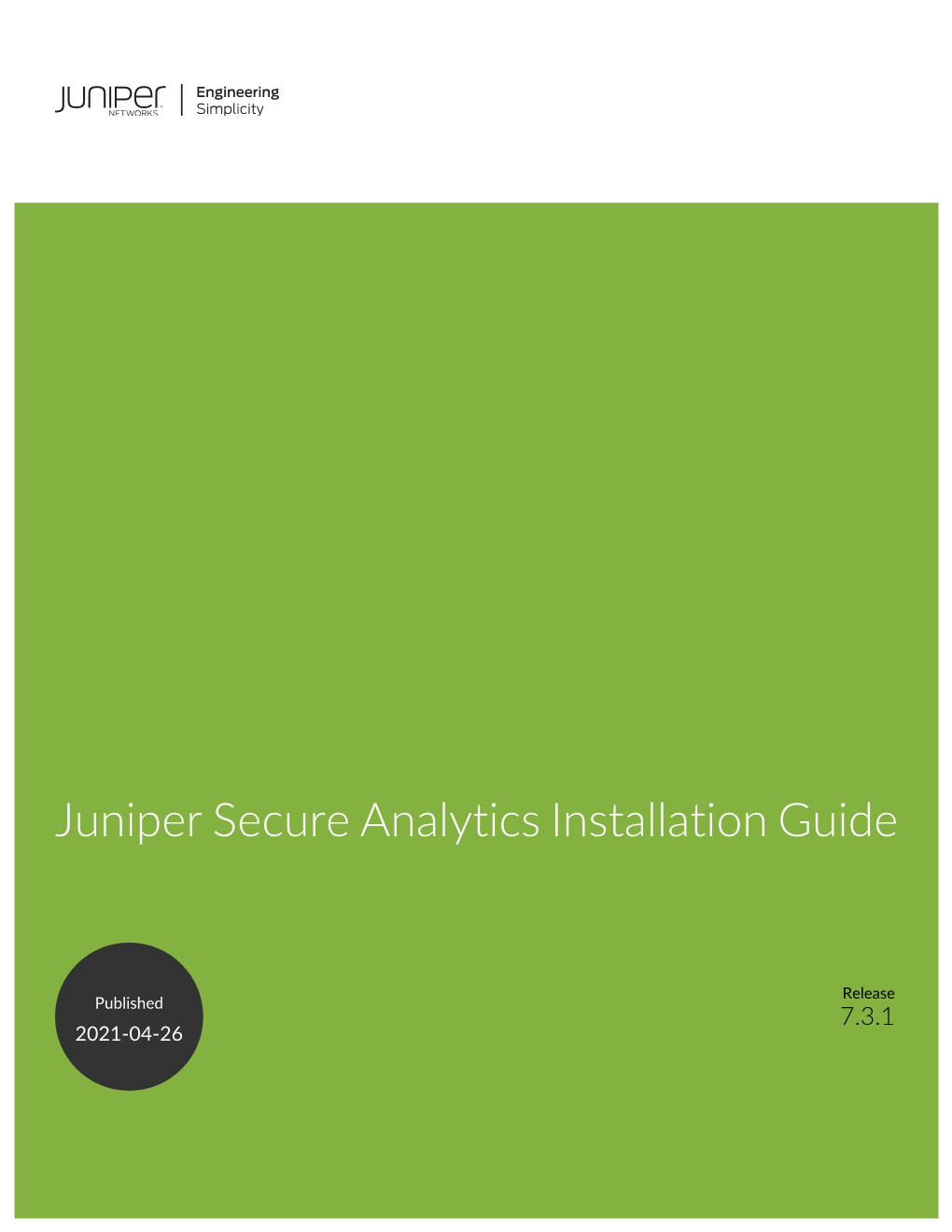 Juniper Secure Analytics Installation Guide