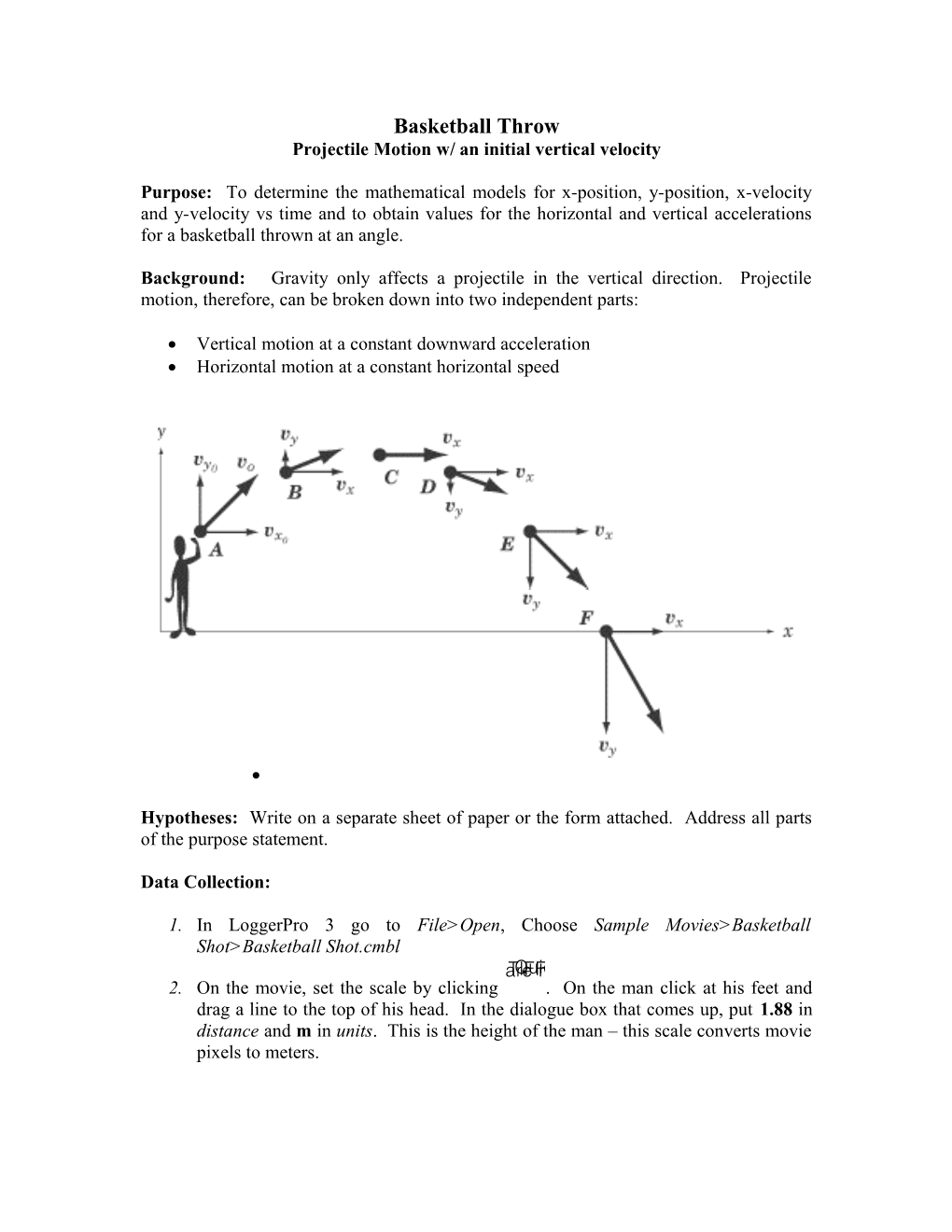 Projectile Motion W/ an Initial Vertical Velocity