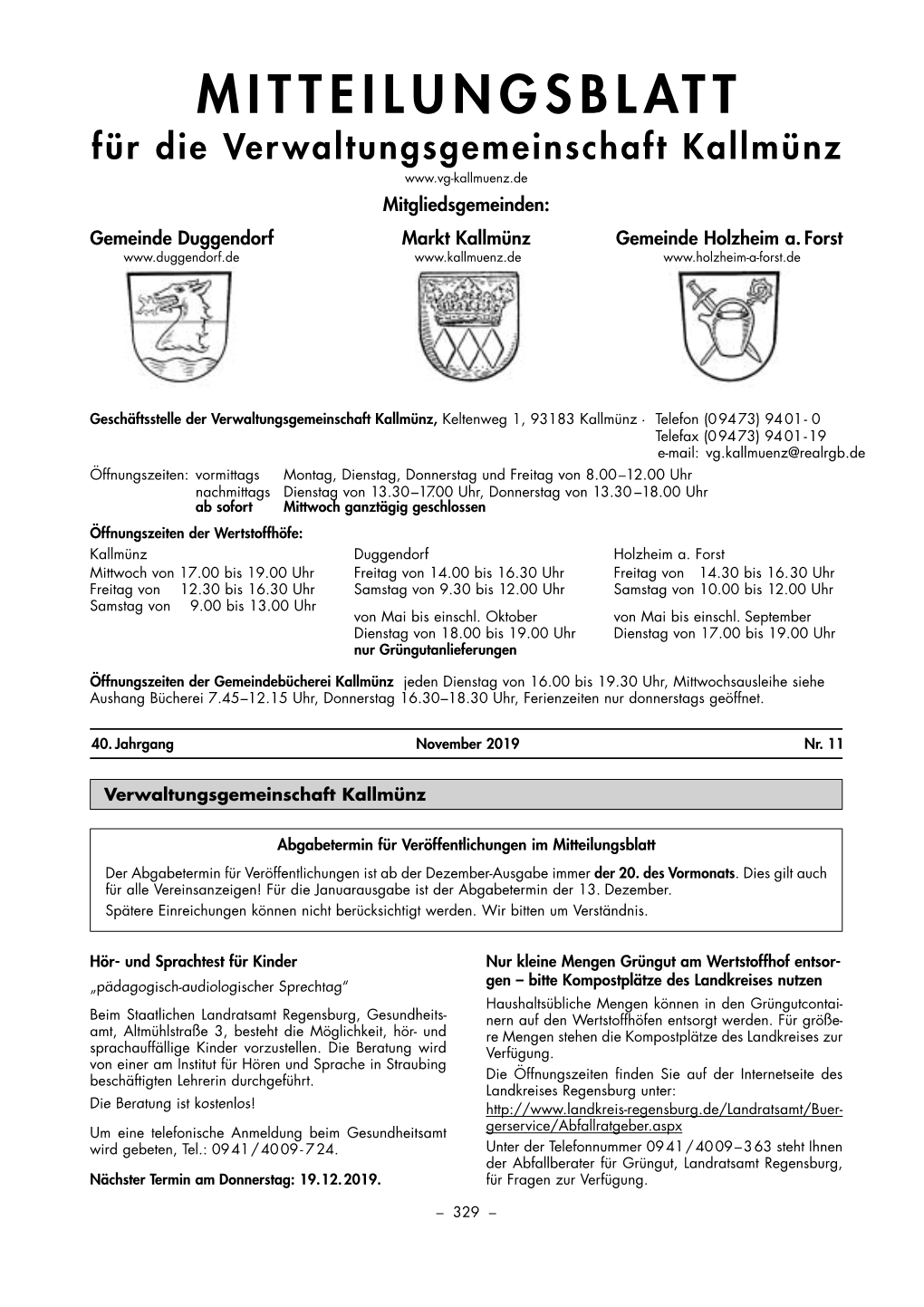 1911 Mitteilungsblatt November.Pdf