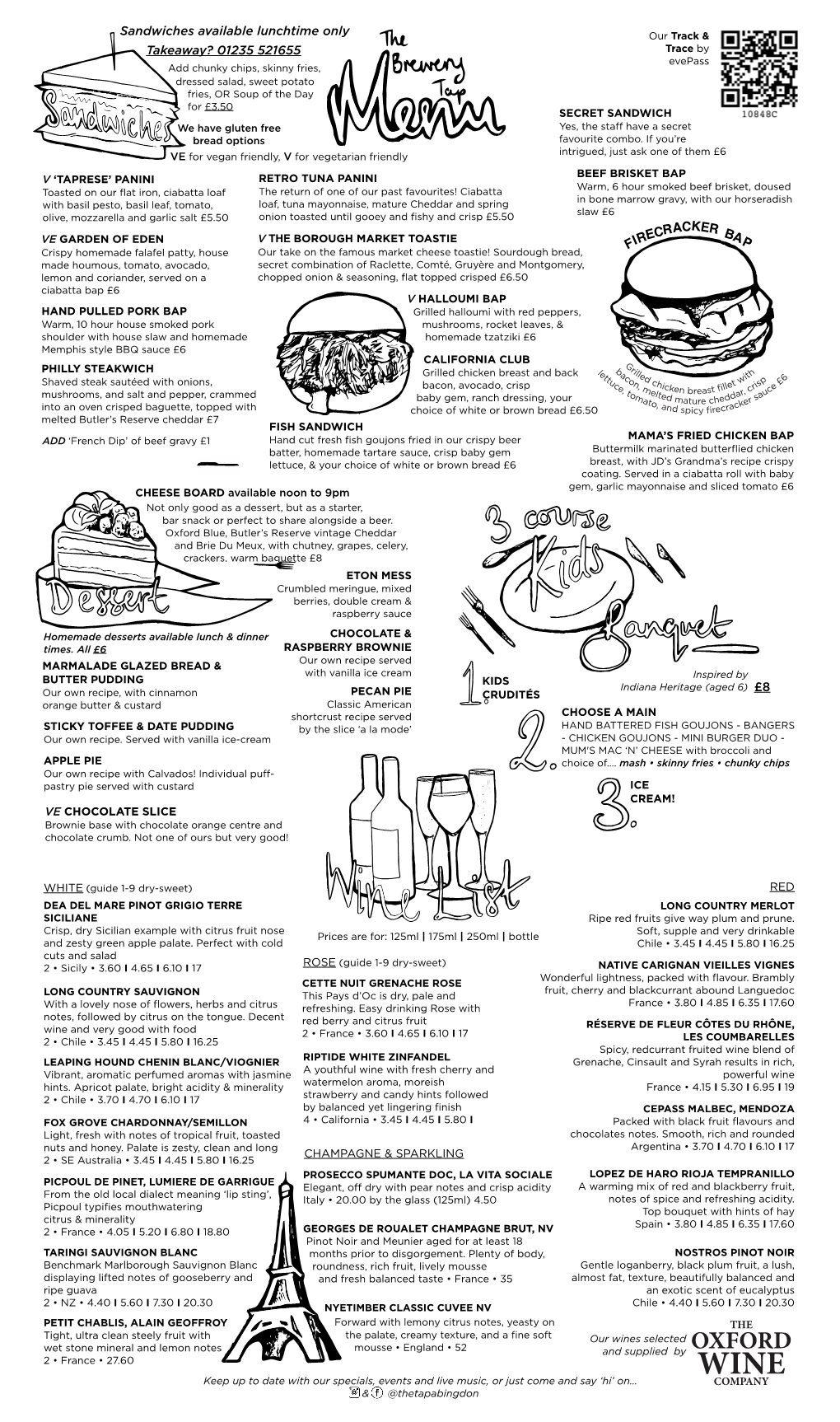 Menu Easel 2020 QR