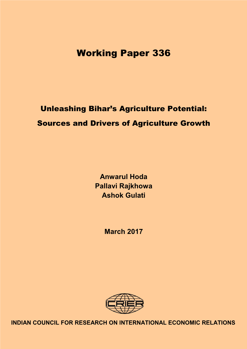 Unleashing Bihar's Agriculture Potential