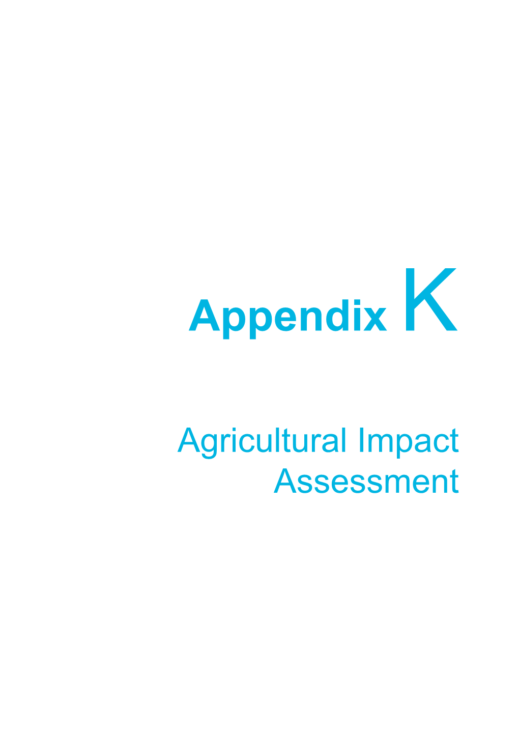 16. Agricultural Impact Assessment