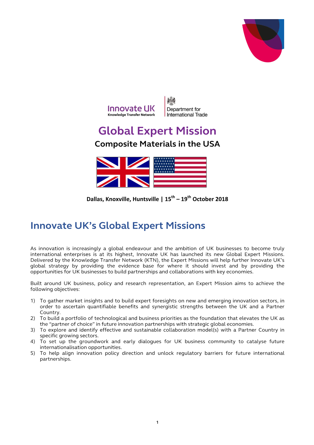 Expert Mission USA Composites Delegation Biographies